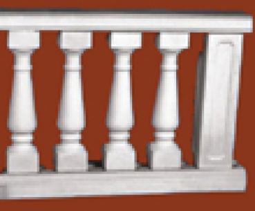 Balustradengeländer 92cm hoch Weissbeton
